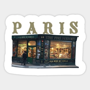 Paris Corner Shop Sticker